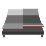 Split bed icon